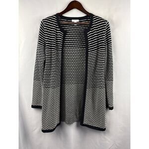 Women’s Charter Club Small Black & White Striped Cardigan